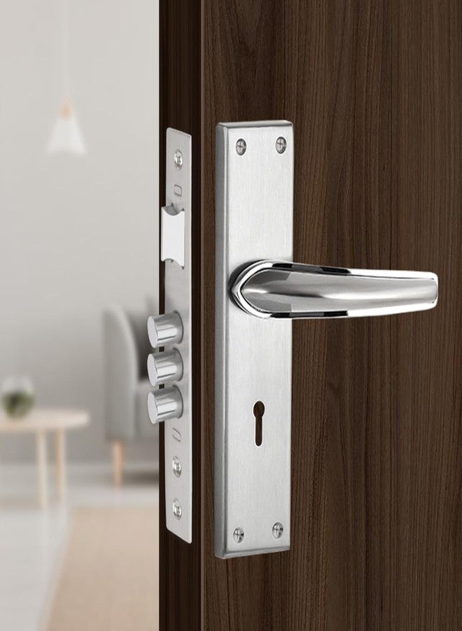 Link Infynia Mortise Lock |for Main & Internal Door in Residential & Commercial Spaces | 8 Inches Heavy Duty Handle Set with Both Side Key Access, 3 Keys,6 Lever Lock Body |SS Finish|2 Years Warranty - Image 1